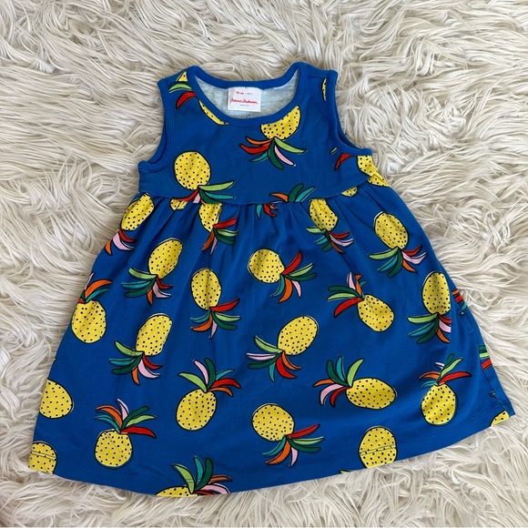 Hanna Andersson Rainbow Pineapple Blue Dress 3T - Picture 2 of 6